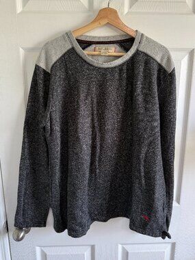 Tommy Bahamas Men's XL Two Tone Grey Pullover Long Sleeve Sweater Fall Winter